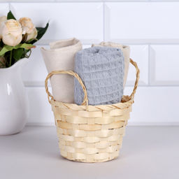 Корзина плетеная 12х9 см с ручками / 28801 /уп 700/ - ГалеонТрейд фото 4