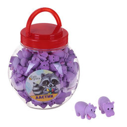 Цена за 85 шт. Ластик фигурный Бегемотик