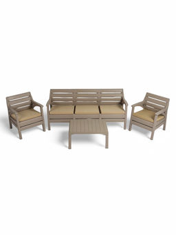 Набор садовой мебели «Евпатория»: 2 кресла, стол, трёхместный диван, бежевый