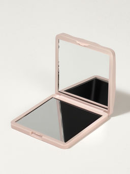 Зеркало складное «Волна», 7×7 см, с увеличением х2, бежевое