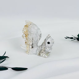 Белка из камня с друзами Горного Хрусталя - Радуга самоцветов фото 4