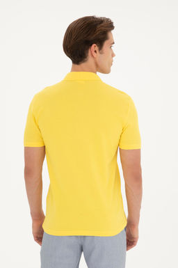 Мужская желтая базовая футболка - U.s. polo assn фото 5