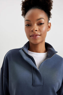 DeFactoFit Спортивная толстовка Oversize премиум-класса с высоким воротником  фото 18
