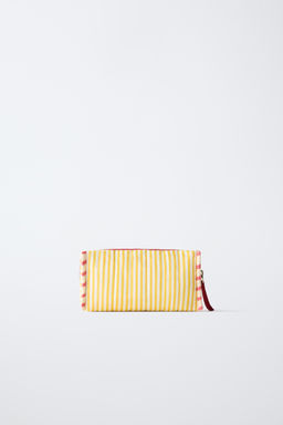 ESTUCHE RAYAS BORDADOS / Amarillo - Zara фото 5