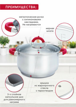 Набор кастрюль DELICE 2шт (3.3л+5.8л)