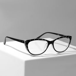 Очки GA0513 (Цвет: C4 черный со стразами; диоптрия: +3,5; тонировка: Нет)