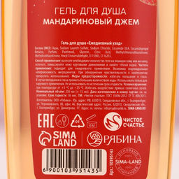 Гель для душа «С Новым Годом», 250 мл, аромат мандаринового джема, Чистое счастье