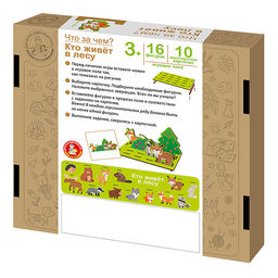 Игра развивающая из дерева 3D Что за чем? Кто живет в лесу - Десятое королевство фото 3