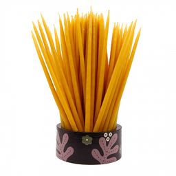 Цена за 10 штук Свеча пчелиный воск Желтая 15х0,5см