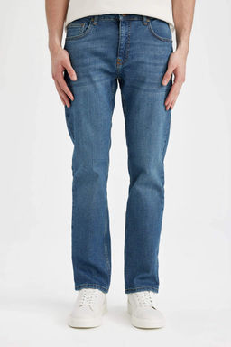 Джинсовые брюки Sergio Regular Fit Normal Mold с нормальной талией и зауженными штанинами