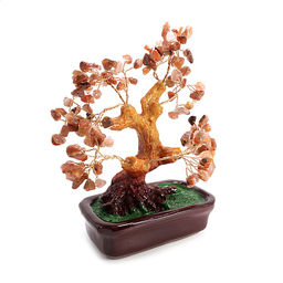 Дерево счастья Сердолик натуральные камни 19см-14см NS108