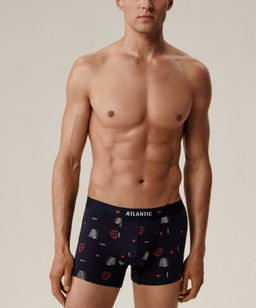 ATLANTIC 2GMH-029 Трусы шорты 3D Love - набор 2 шт. темно-синий + красный фото 2