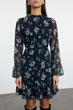 TRENDYOLMILLA Siyah Dik Yaka Dokuma Elbise TCLAW19LJ0076  фото 41