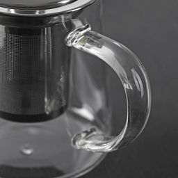 Чайник стеклянный заварочный с металлическим ситом «Квадро», 350 мл
