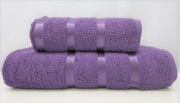 Комплект полотенец (подарочная упаковка) Gulcan SWAN 2 шт. (50x90, 70x140) ФИОЛЕТОВЫЙ