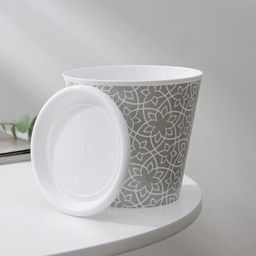 Цена за 2 шт. Горшок для цветов Доляна «Кракле», 800 мл, цвет серый