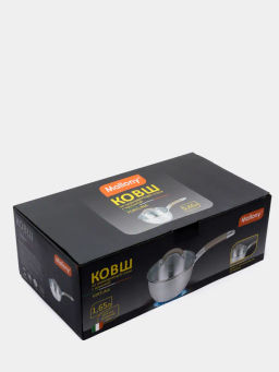 Ковш Fortuna 1,65л.,из нерж.стали, ручка сталь/силикон, матовый, d-16см, капс.дно, арт. 007216