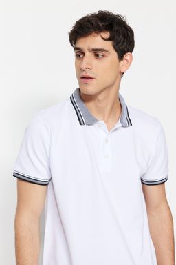 TRENDYOL MAN Siyah Slim/Dar Kesim %100 Pamuklu Polo Yaka T-shirt TMNSS22PO00014 - Trendyolmilla фото 18