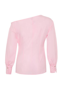 Trendyolmilla Pembe Kay?k Yaka Dokuma Bluz TWOSS24BZ00553  фото 8