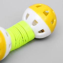 Игрушка для кошек Два шарика на пружинке, шарики 4 см, микс цветов - Пижон фото 3