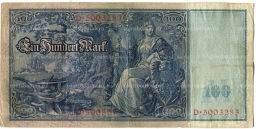 Банкнота 100 марок 1910 года Германия