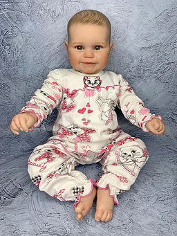 Пижама интерлок-пенье, арт.NA-PJ023(2)-ITpk, киска мари - Мамин малыш фото 4