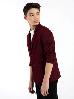 Бордовый школьный пиджак для мальчика Инфанта, модель 0513/6