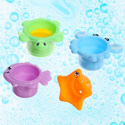 Игрушки для ванны Морской мир, набор 4 предмета, МИКС - Simaland фото 7