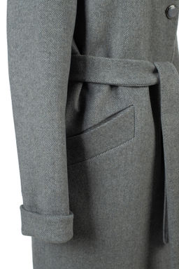 01-12061 Пальто женское демисезонное (пояс) - El podio фото 10