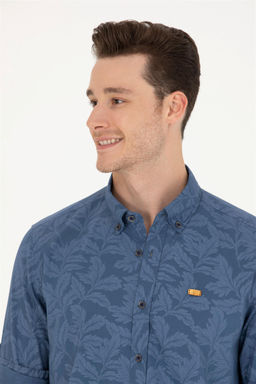 U. S. Polo Assn Мужская темно-синяя рубашка с длинным рукавом - U.s. polo assn фото 9