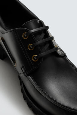 ZAPATO N?UTICO PIEL / Negro - Zara фото 6