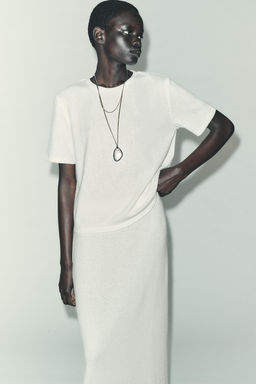 CUT-OUT KNIT MIDI SKIRT - Zara фото 3