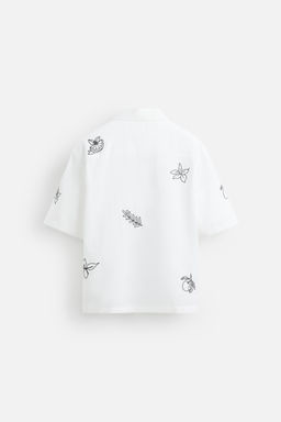 EMBROIDERED COTTON/LINEN SHIRT - Zara фото 14