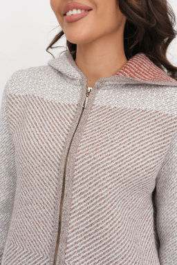 ЗЛАТА Кардиган С 2065/кофейный микс