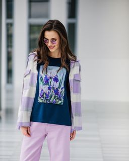 Футболка с шёлковой вставкой FSK108 - Sahar art lab фото 5