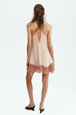 Vestido lencero con ribetes de encaje - H&m фото 6