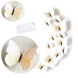 Набор Бабочки объемные 12 шт из картона. Цвет белый 9046189