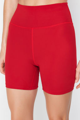 TRENDYOLMILLA K?rm?z? F?rcal? Soft Kumas Ic Bel Cep Detayl? Orme Spor Sort/K?sa Tayt THMSS24TY00020 фото 12