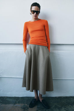 HERRINGBONE LAYERED SKIRT ZW COLLECTION - Zara фото 7