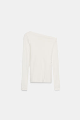 ASYMMETRIC LONG SLEEVE T-SHIRT - Zara фото 8