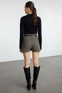 TRENDYOLMILLA Cok Renkli Kemer Detayl? Dokuma Etek Gorunumlu Sort TWOAW25SR00046  фото 5