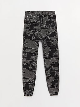 Beli Lastikli Bask?l? Erkek ?ocuk Jogger E?ofman Alt?