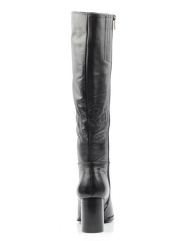 02-K83-D1 BLACK Сапоги зимние женские (натуральная кожа, натуральный мех (еврозима))
