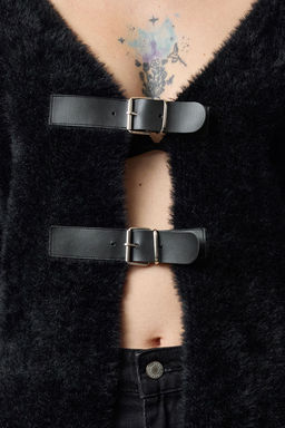 Siyah Kapamal? Tuylu Triko H?rka TWOAW25HI00112