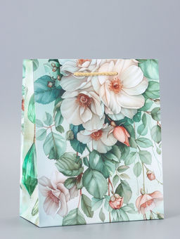 Цена за 2 шт. Пакет подарочный ламинированный Цветочный рай 18?22.3?10 см