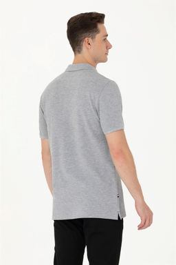 Мужская серая меланжевая базовая футболка - U.s. polo assn фото 12