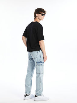 700 Straight Fit Erkek Kargo Jean Pantolon