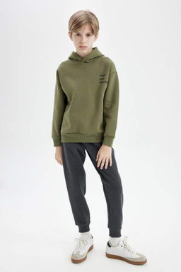 Толстовка оверсайз с круглым вырезом для мальчиков - Defacto фото 2