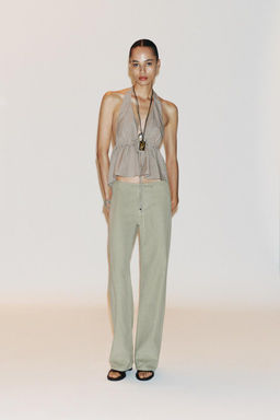 STRAIGHT PYJAMA TROUSERS