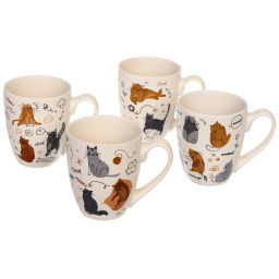 Цена за 2 шт. Кружка керамическая 350мл "Славные котики", микс 4рисунка
